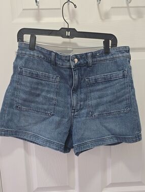 Madewell Blue Denim Patch Pocket Jean Shorts